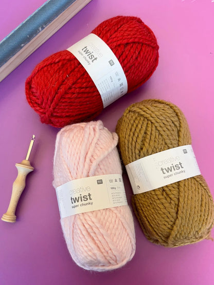 Garn - 100g - Creative Twist - super Chunky - 75m - Rico Design
