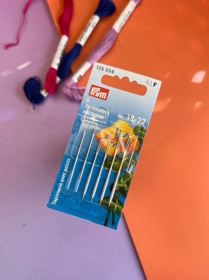 Embroidery Needles - with Point - No. 18-22 - Prym
