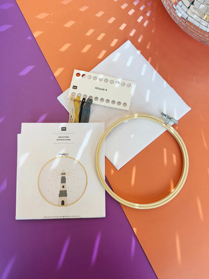 Stickset - Leuchtturm - Kreuzstich - 15cm - Rico Design