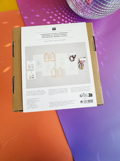 Stickset - Häuser Vier Jahreszeiten - vergezeichnet - Rico Design