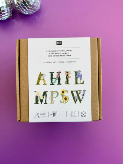 Embroidery Set - Letters with Flowers - Futschikato - Rico Design