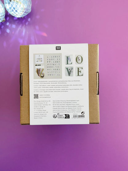 Embroidery Set - Letters with Flowers - Futschikato - Rico Design