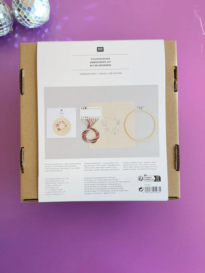 Stickset - Pilzkranz - vorgezeichnet - Ø 15cm - Rico Design