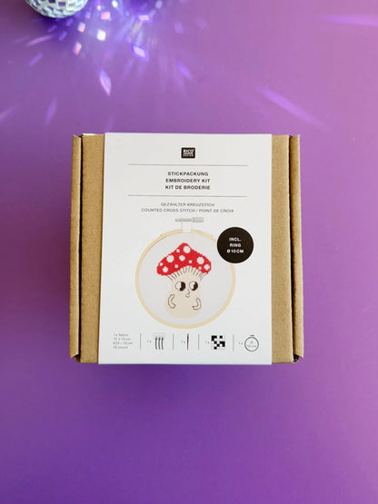 Stickset - kleiner Pilz - Kreuzstich - 10cm - Rico Design