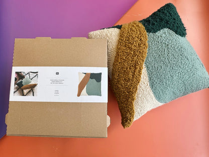 Punch Needle Set - Kissen - Abstract Grün - inkl. Punch Needle - Rico Design