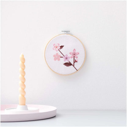 Embroidery Set - Cherry Branch - Cross Stitch - 15cm - Rico Design