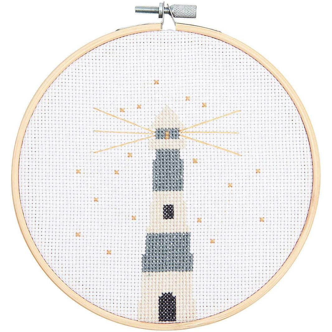 Embroidery Set - lighthouse - Crossstitch - 15cm - Rico Design