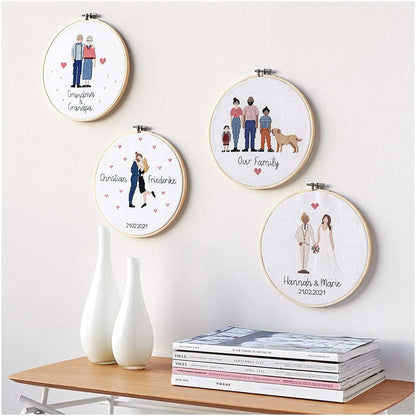 Embroidery Set - Lovebirds - Crossstitch - 20cm - Figurico - Rico Design