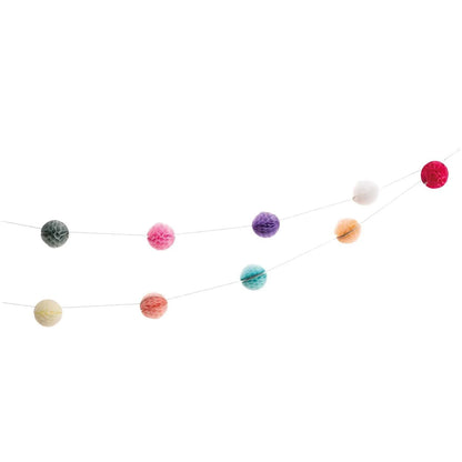 Mini Honeycomb Ball Garland - 2m - pastel - Rico Design