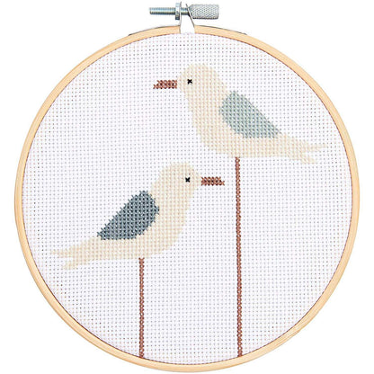 Embroidery Set -  Seagul - Crossstitch - 15cm - Rico Design