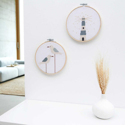 Embroidery Set -  Seagul - Crossstitch - 15cm - Rico Design