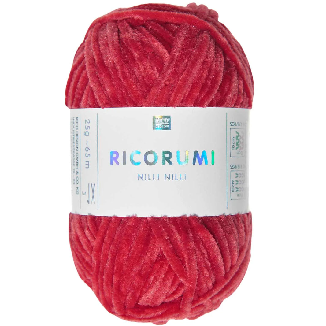 Chenille Yarn - 25g - rot - 009 - Creative Ricorumi Nilli Nilli - Rico Design