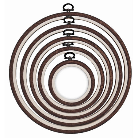 Flexi Hoop - round -  wood grain brown - Nurge