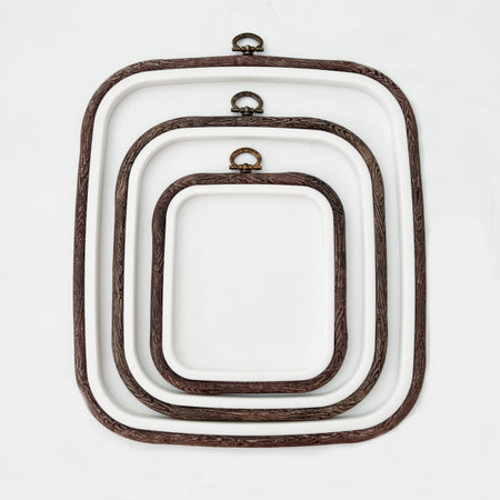 Flexi hoop - Square -  wood grain brown - Nurge