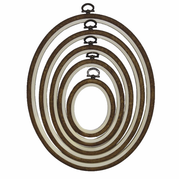 Flexi hoop - oval -  wood grain brown - Nurge