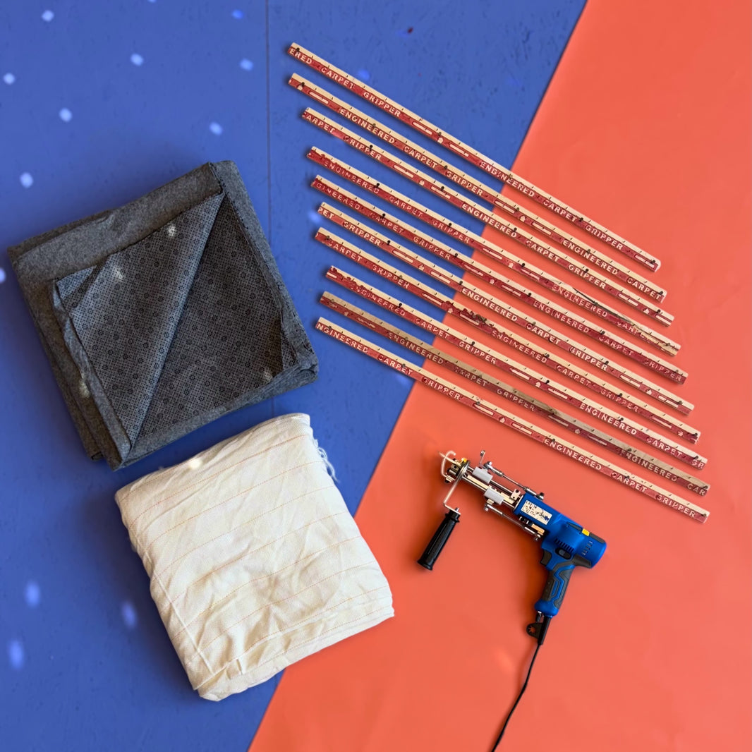 Tufting Starter Saver Set – AK-V Cut Pile Tufting Machine - Carpet Grippers - Tufting Cloth & Felt