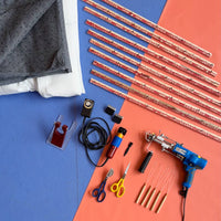 Tufting Starter Ultimate Set – AK-V Cut Pile Tuftingmaschine – Nagelleisten – Premium Tuftinggewebe & Filz + Rug Carving Kit