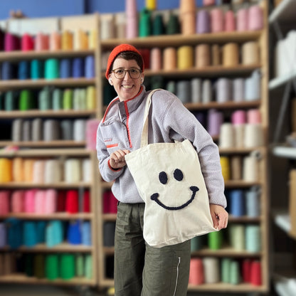 Punch Needle Set - Smiley Tasche - Craftinglove