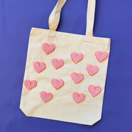 Herzen Pattern - Punch Needle Bag - Craftinglove
