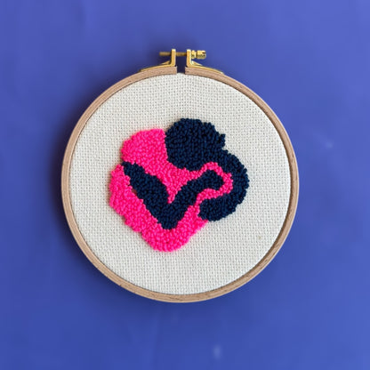 Punch Needle Set - Hug - Wallpiece - Zäme-Collection - Craftinglove