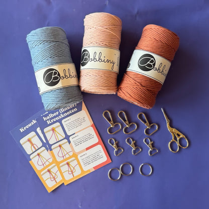 Macramee Set - Keychain and Phonechain - Craftinglove
