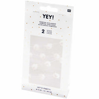 Pom-Pom Garland Set white 180cm, 2pcs, Rico