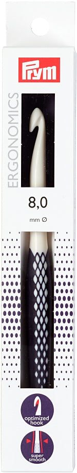 Crochet Hook Wool - ergonomics - 8mm - 17cm - Prym