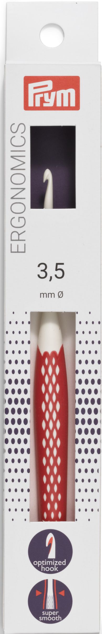 Crochet Hook Wool - ergonomics - 3.5mm - 16cm - Prym