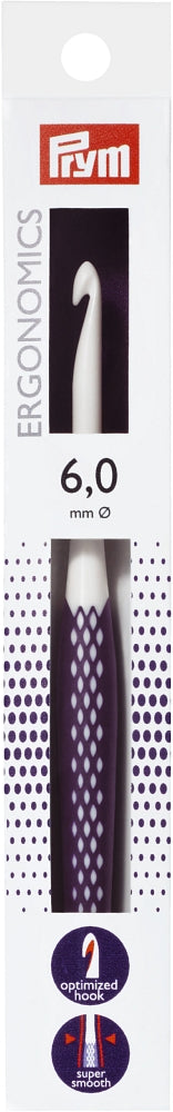 Crochet Hook Wool - ergonomics - 6mm - 17cm - Prym