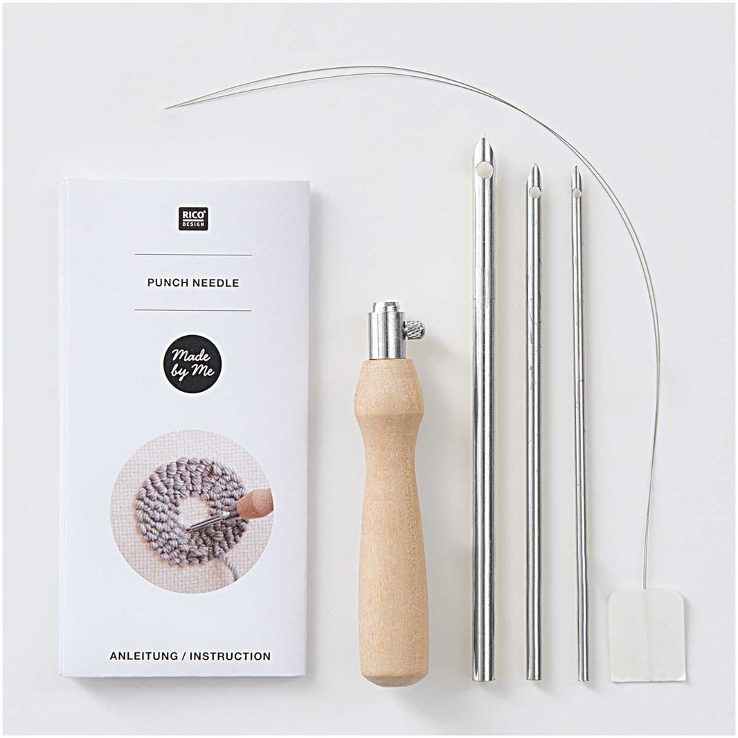 Punch Needle Set - Holz Punch Needle - 3 Nadelgrössen (2mm, 3mm, 4.5mm) - Rico Design