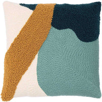 Punch Needle Pillow Abstract Green