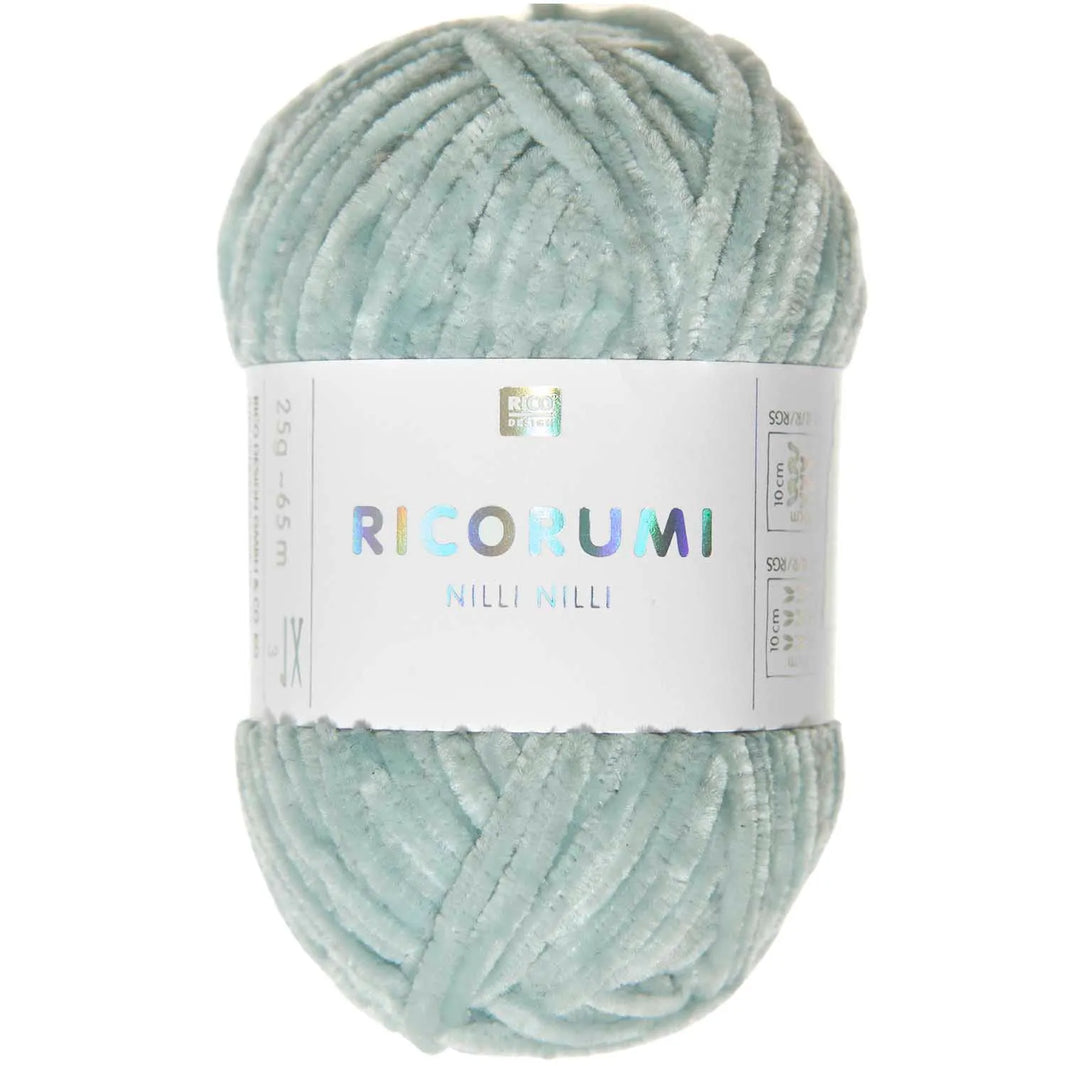 Chenille Yarn - 25g - aqua - 016 - Creative Ricorumi Nilli Nilli - Rico Design
