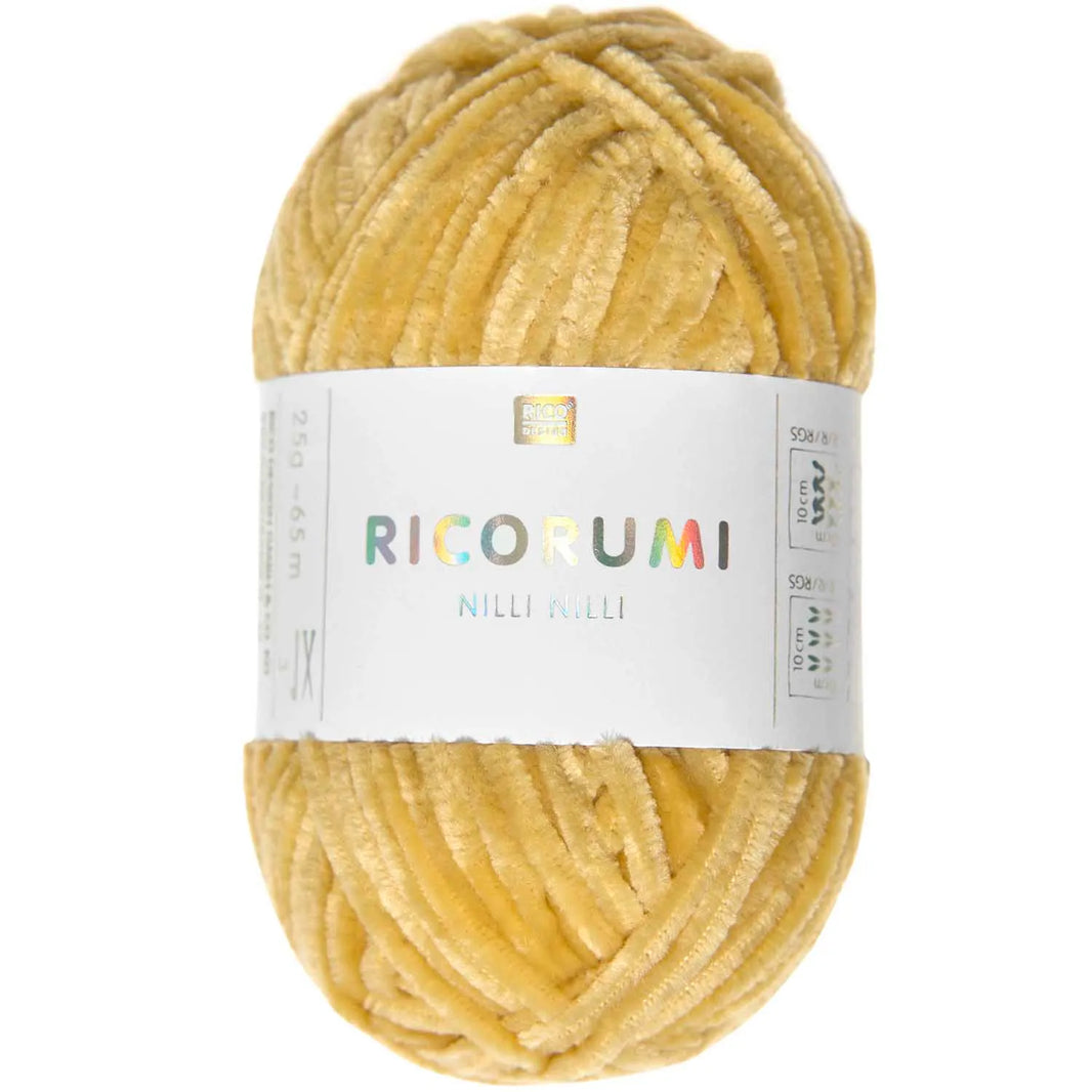 Chenille Yarn - 25g - senf - 004 - Creative Ricorumi Nilli Nilli - Rico Design