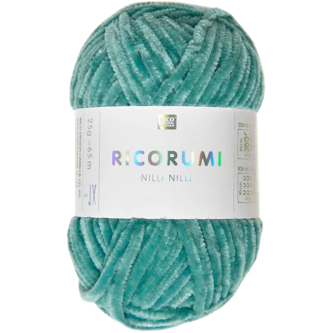 Chenille Yarn - 25g - türkis - 017 - Creative Ricorumi Nilli Nilli - Rico Design