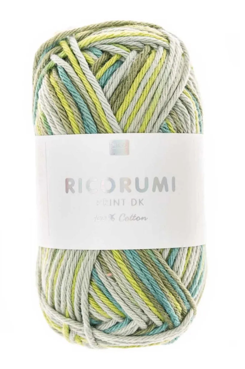 Yarn - Cotton - 25g - green mix - 005 - Creative Ricorumi Print - Rico Design