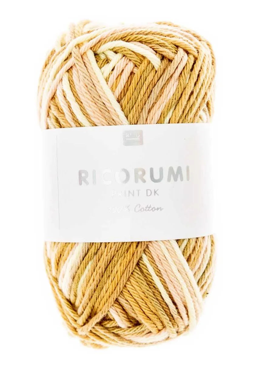 Yarn - Cotton - 25g - senf mix - Creative Ricorumi Print - Rico Design
