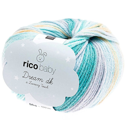 Garn - Baby Dream DK Luxury touch - türkis mix - 50g - Rico Design