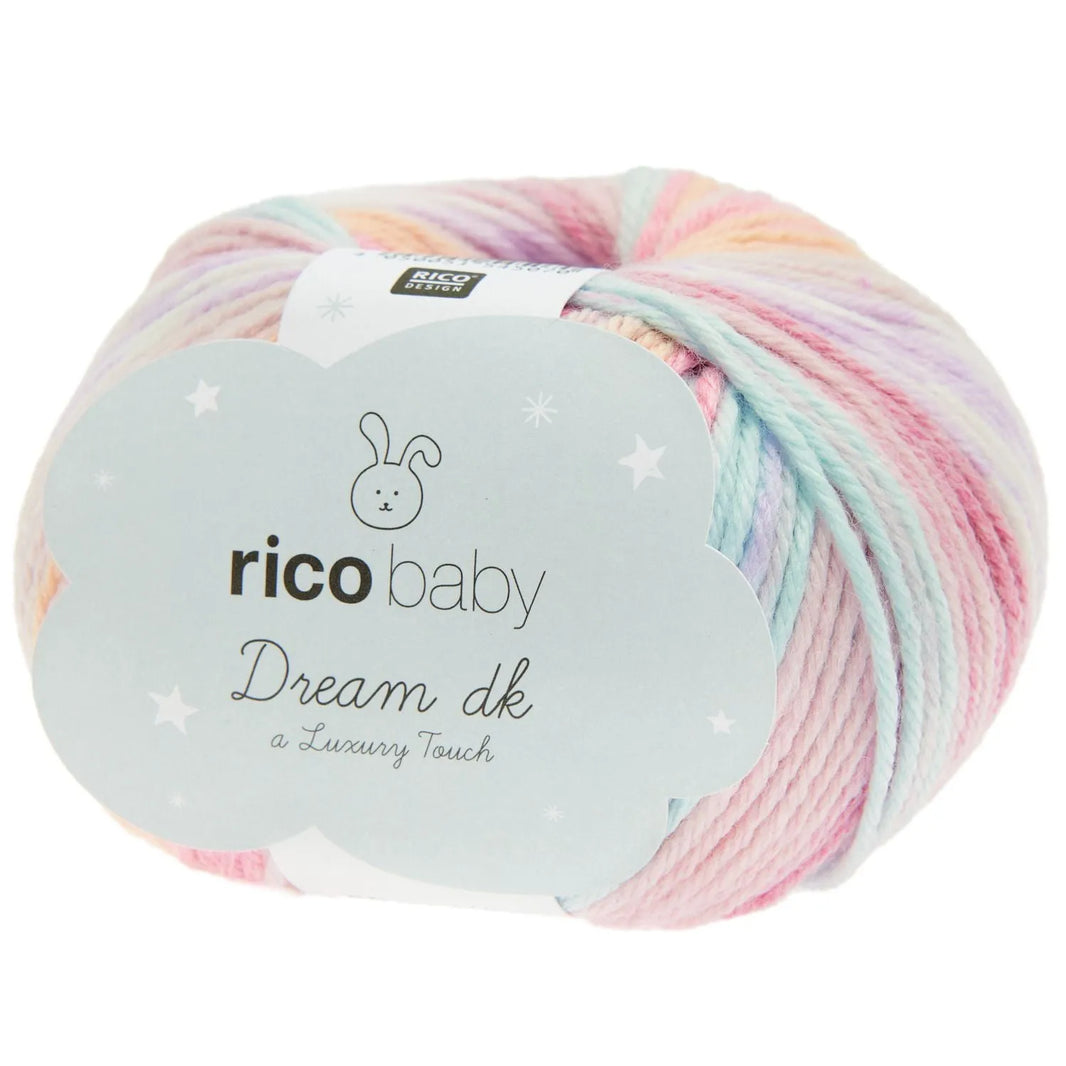 Garn - Baby Dream DK Luxury touch - rosa mix - 50g - Rico Design