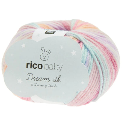 Garn - Baby Dream DK Luxury touch - rosa mix - 50g - Rico Design