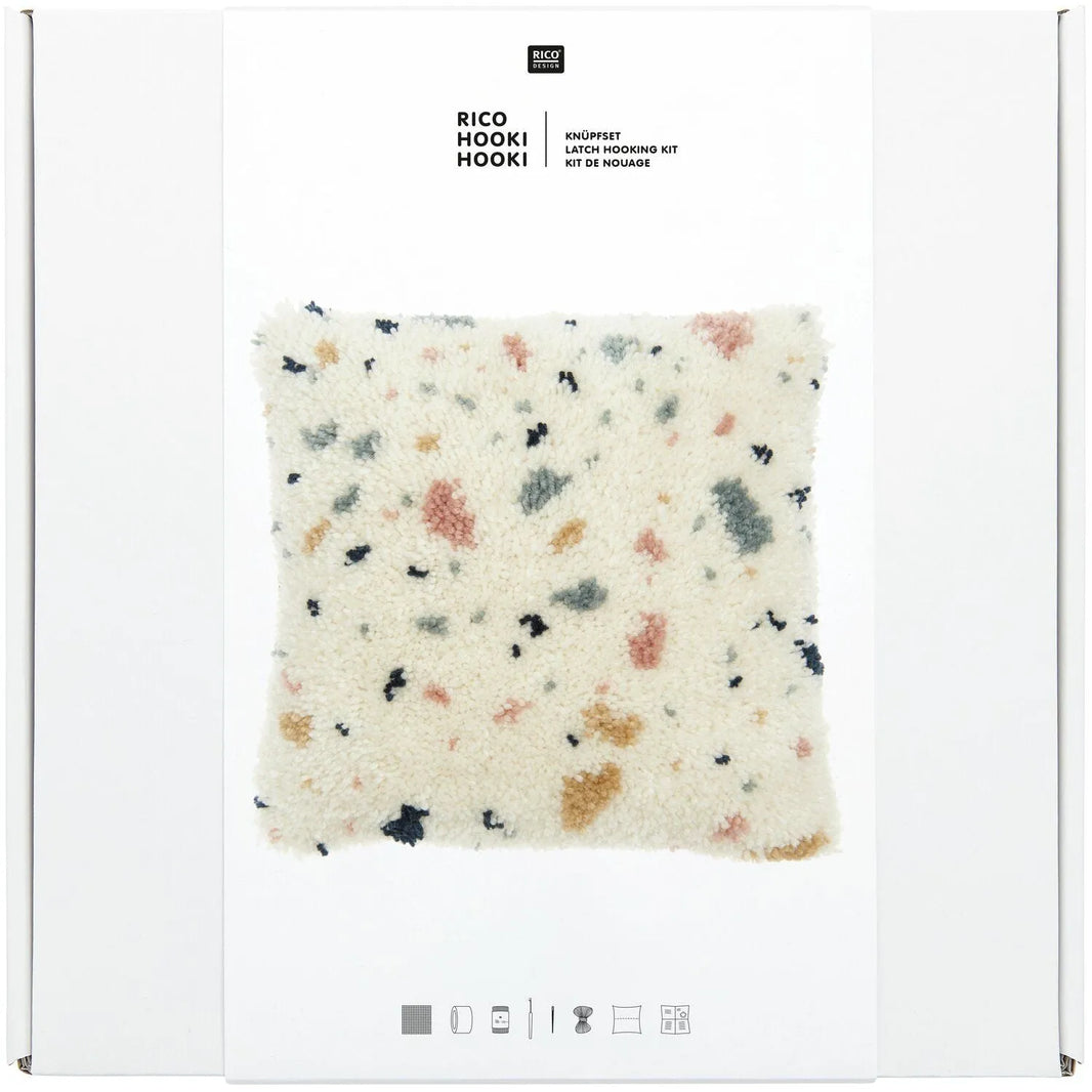 Latch Hooking Set - Pillow Terrazzo - Rico Design