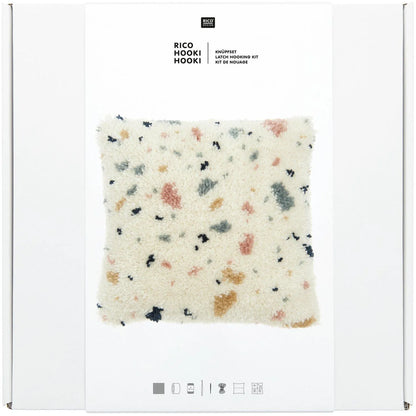 Teppichknüpfen Set - Kissen Terrazzo - Rico Design