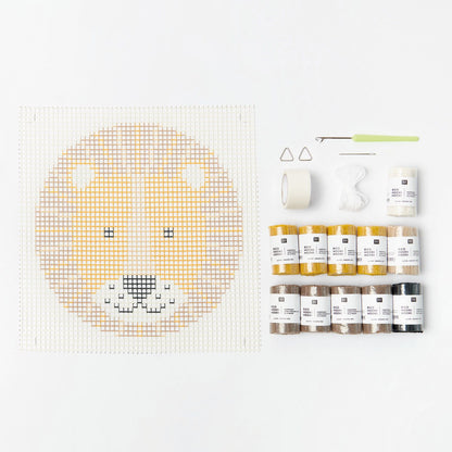 Latch Hooking Set - Lion - Rico Design