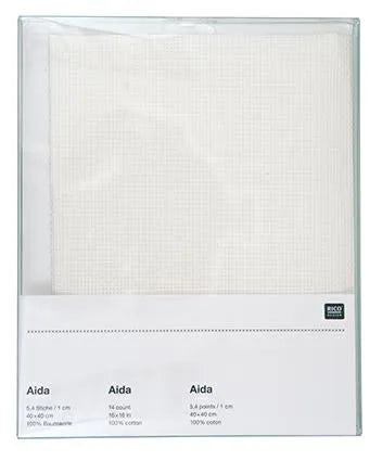Embroidery Fabric - Aida - Wool White - Rico Design