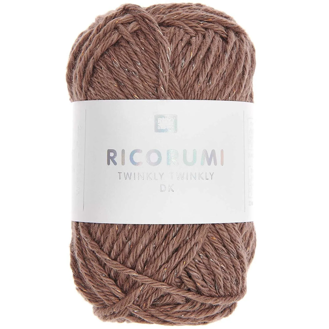 Yarn - Cotton - dk - 25g - braun - 015 - Creative Ricorumi Twinkly Twinkly - Rico Design