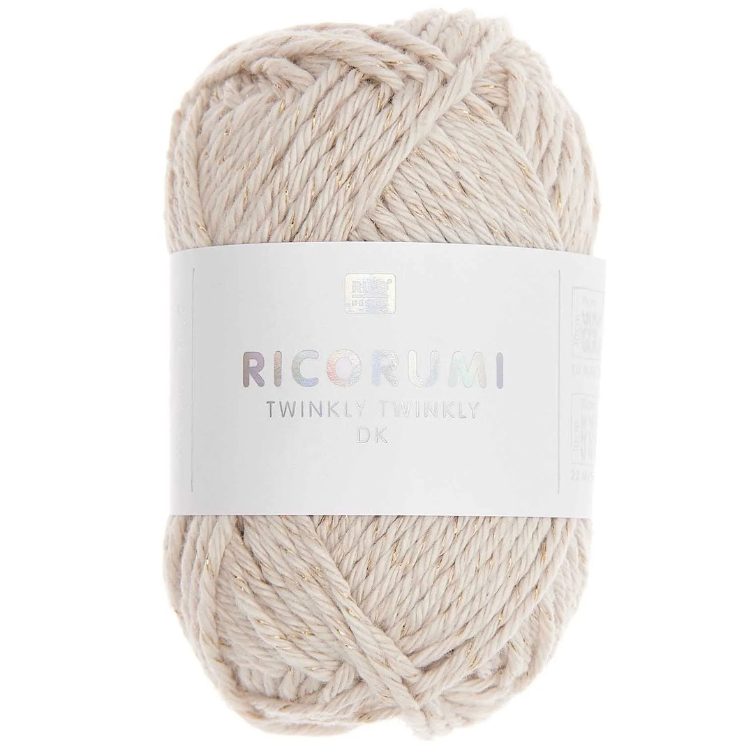 Yarn - Cotton - dk - 25g - beige - 003 - Creative Ricorumi Twinkly Twinkly - Rico Design