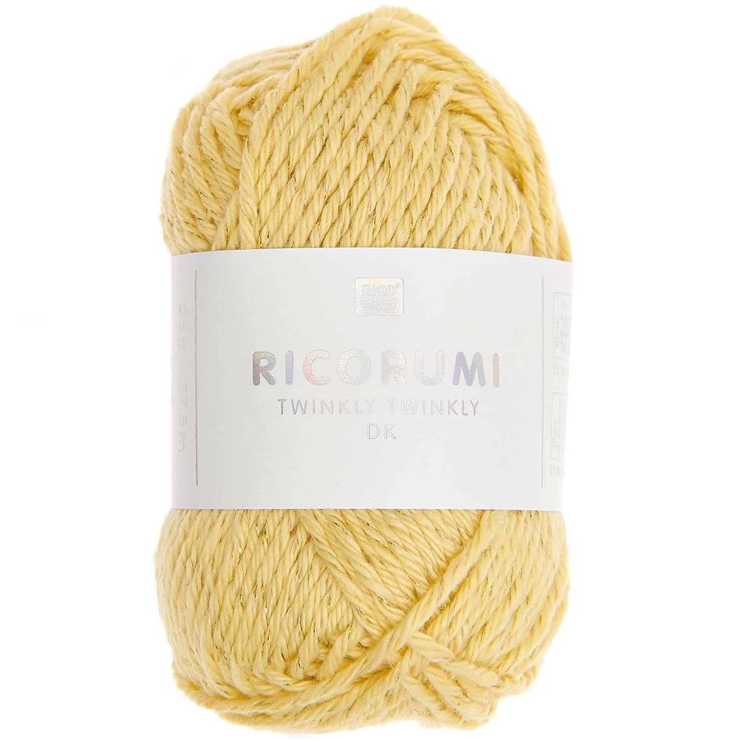 Yarn - Cotton - dk - 25g - gelb - 005 - Creative Ricorumi Twinkly Twinkly - Rico Design