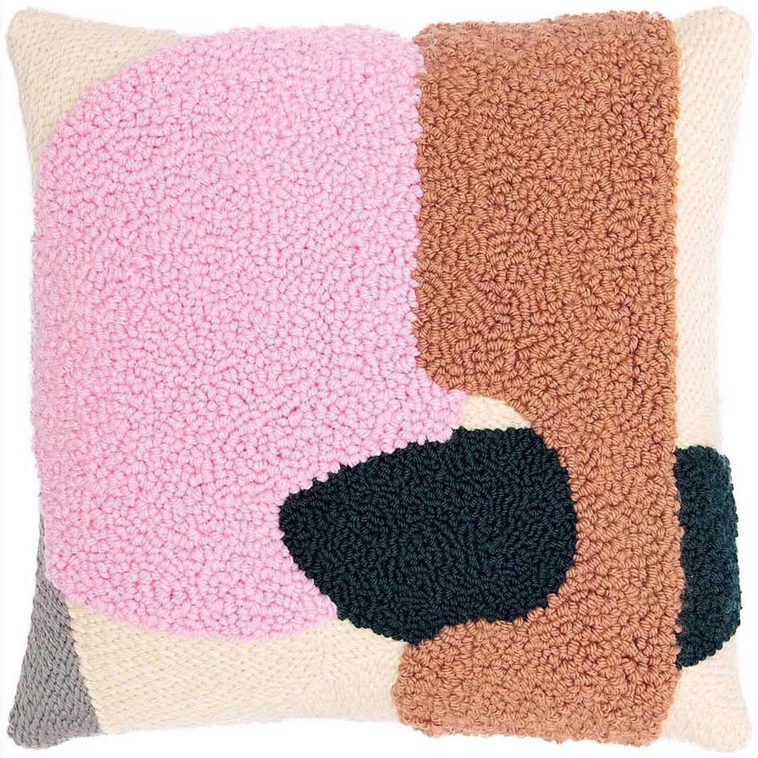 Punch Needle Set - Pillow - Abstract Rosa - incl. Punch Needle - Rico Design