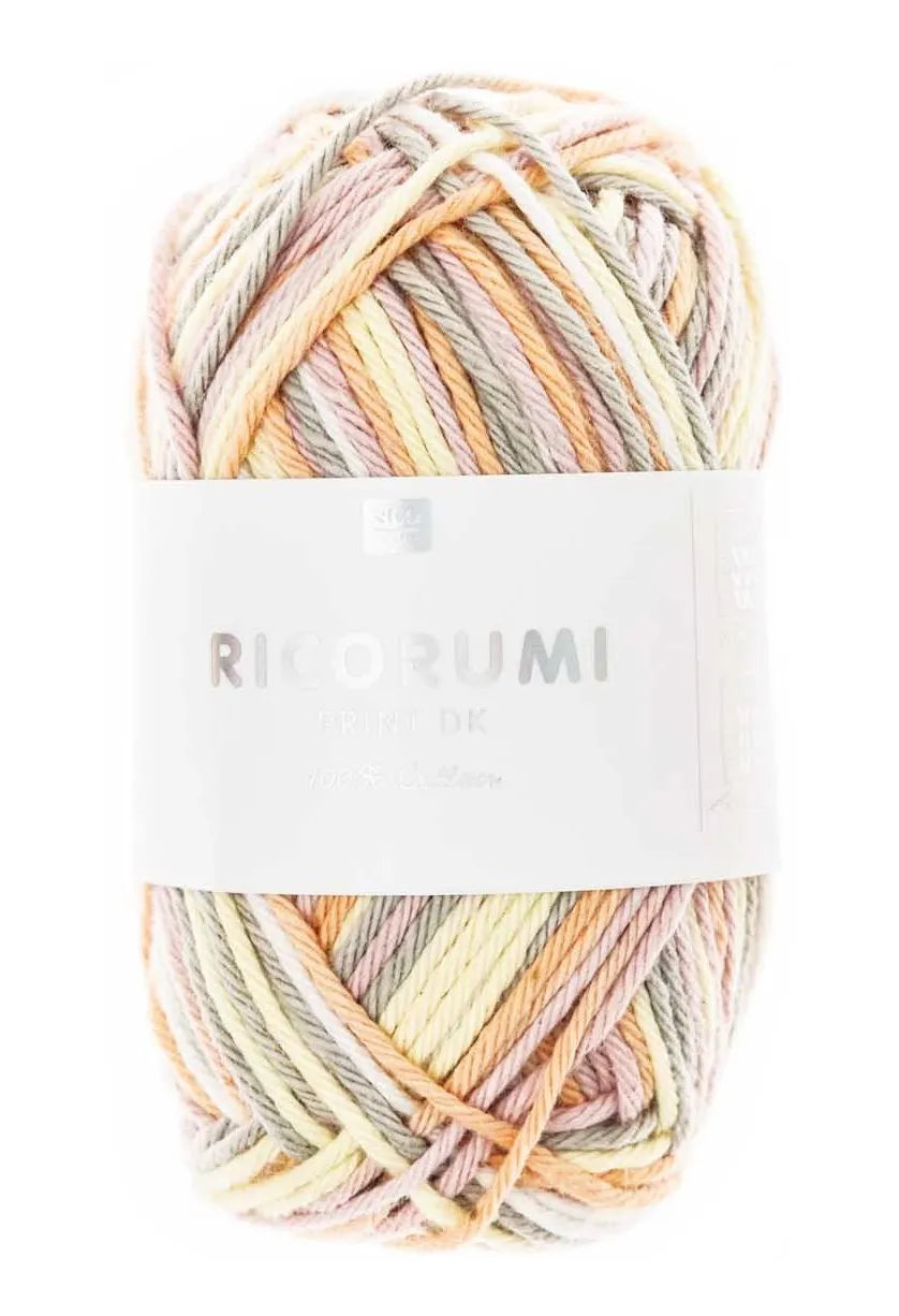 Yarn - Cotton - 25g - rosa-gelb - 001 - Creative Ricorumi Print - Rico Design