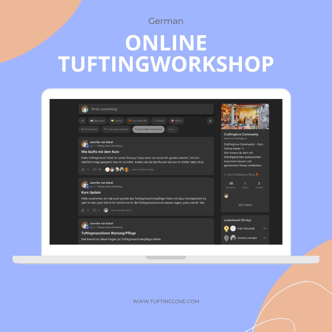 Online Tuftingworkshop für Anfänger*innen