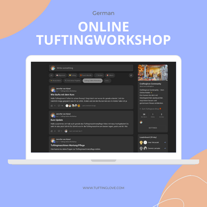 Online Tuftingworkshop for Beginners - German